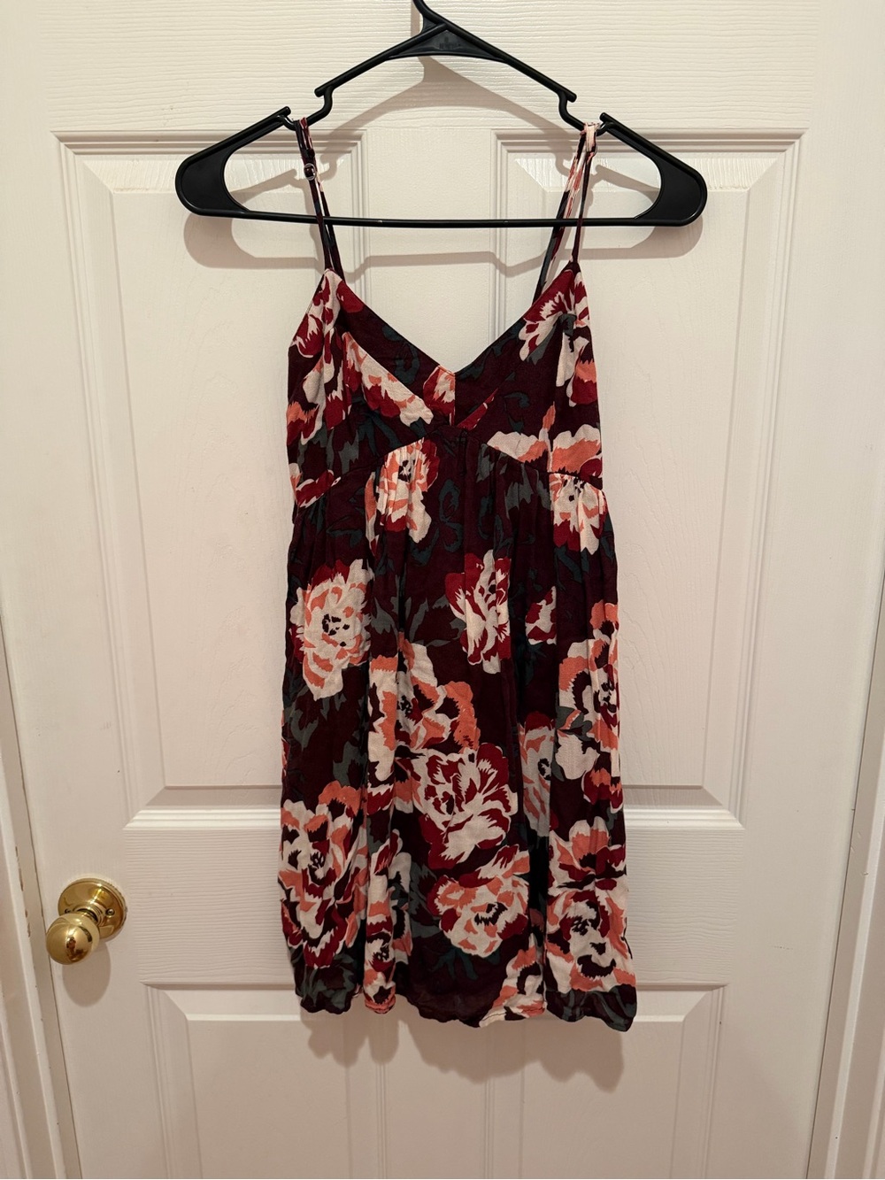 Cape Juby Floral Sundress XS Burgundy Pink Sleeveless Mini Dress